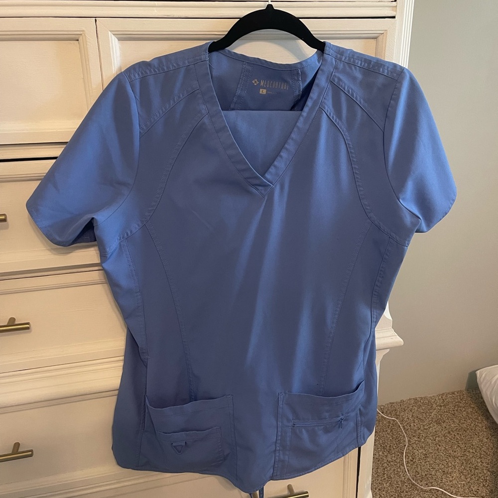 Med Couture Blue Short Sleeve Top